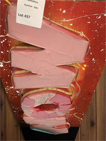 Brightly Colored WOW Sign