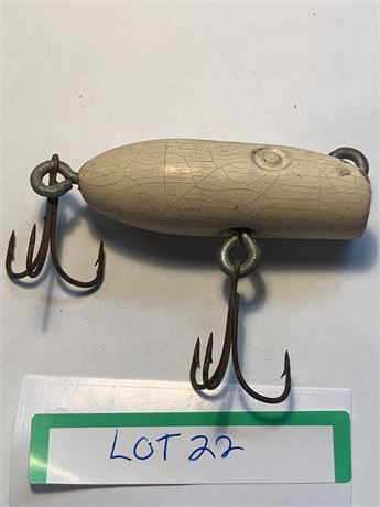 Vintage Wood Double Hook Lure