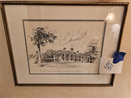 Don Cannavaro Mt. Vernon Black & White Art Print