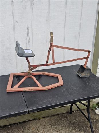 Vintage Pressed Steel Metal Sandbox Digger Toy