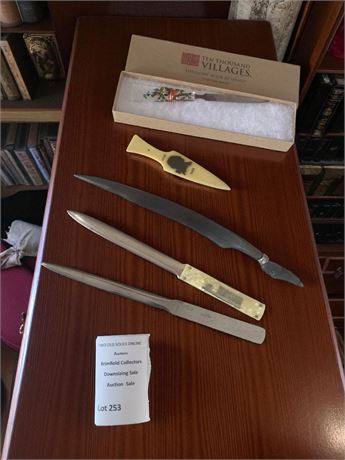 Ten Thousand Villages Letter Opener & 4 Other Letter Openers