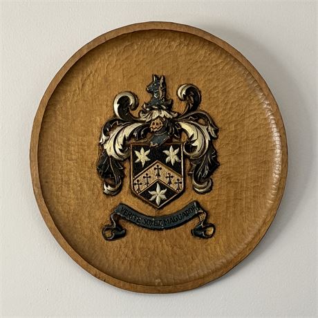 Oberammergau Coat of Arms Wood Carving - 15 3/4"