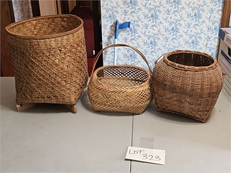 Mixed Asian Basket Lot: Different Sizes & Style