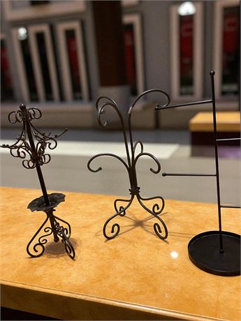 Metal Longaberger Coffee Mug Holder, Filigree Jewelry Tree, T-Bar Jewelry Stand