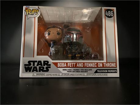 Funko Pop! Star Wars The Mandalorian Boba Fett &Fennec on Throne Vinyl Figure