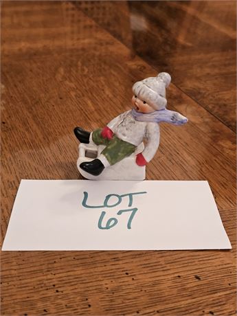 Goebel "Boy On Sled" Figurine