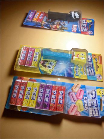 Pez Dispensers & Candy - Sponge Bob & Black Panther