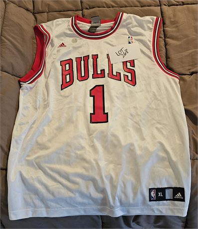 Adidas Sz XL Bulls "Rose" Basketball Jersey