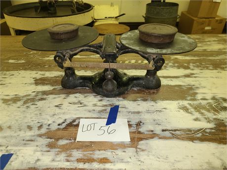 No. 2 Cast Iron Balance Scale with Weights