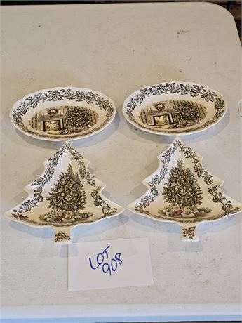 Johnson Brothers "Merry Christmas" Candy Dishes & Bowls