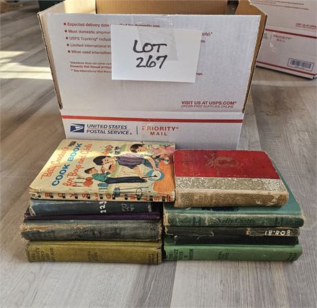 Vintage Book Lot- Bobbsey Twins, Poems, Shorthand Nelly Custis, Hawthrone & More