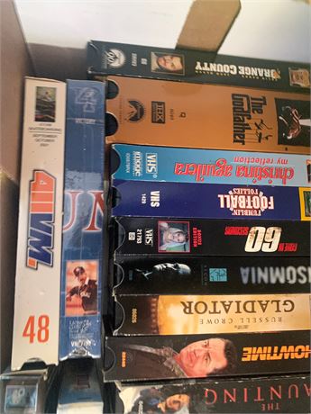Vintage VHS Tapes - Gladiator, Waterworld, X-Men, Little Nicky, Apollo 13 & More