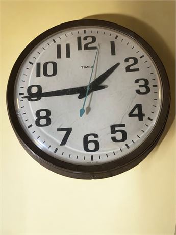 Timex Electric Wall Clock - 1940s School/Industrial MCM Era