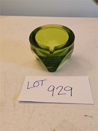 Viking Green Glass Ashtray
