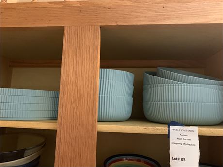 Mainstays Eco-Friendly Blue Bowls & Plates Lot