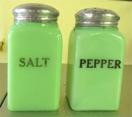 Uranium Glass Salt & Pepper Shakers