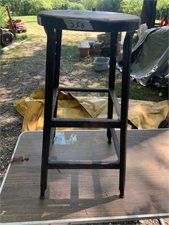 Vintage Metal Workshop Stool