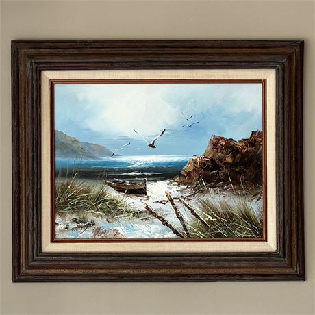 Howard Gailey Oil Painting - Ocean Scene - 22.25" x 18.5"