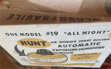 Hunt Model #19 All Night Electric Automatic Vaporizer-Humidifier & Vintage Irons