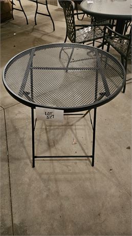 Black Metal Mesh Patio Table