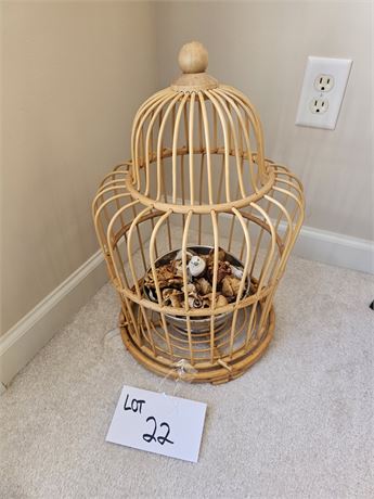 Bamboo Rattan Decorative Bird Cage