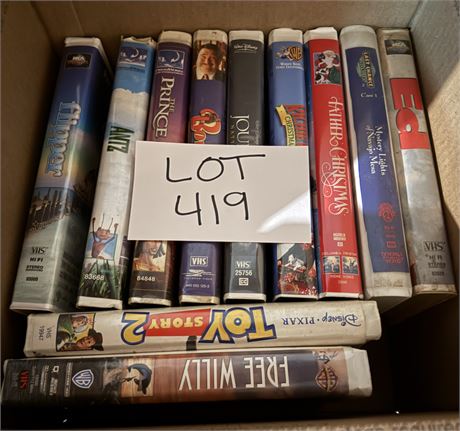 VHS Tapes-E.T., Free Willy, Toy Story & More