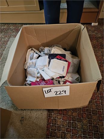 Large Box of Men's Hankies / Socks & More