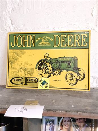 Reproduction John Deere Metal Sign
