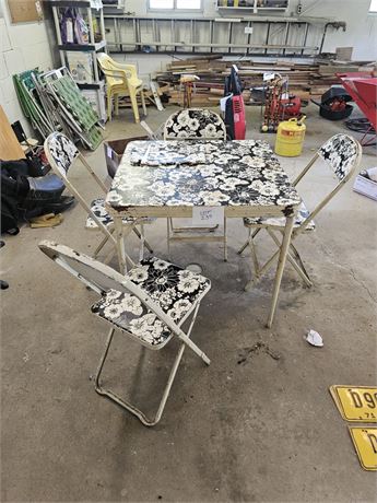 Vintage Card Table & Chairs