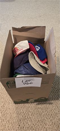 Large Box Of Mixed Trucker/Ball Caps- Company Advertising, States & Amusement Tr