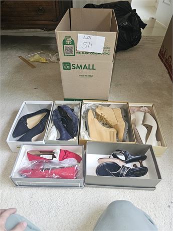 Ladies Mixed Shoes- Sizes 7.5 to 8 MED - Maker / Style / Color & Condition Vary