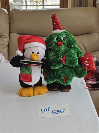 Animated Christmas Tree & Penguin