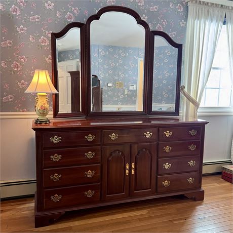 Knob Creek Cherry Wood Dresser - 68"L x 39" x 19"D