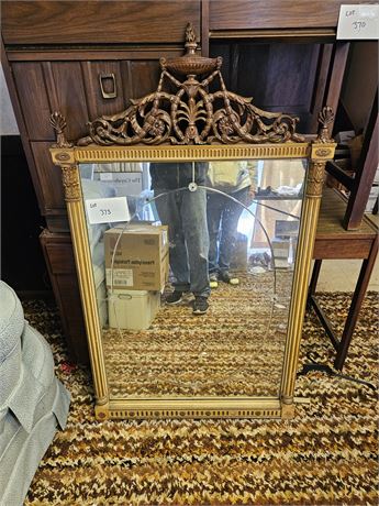 Antique Wood Wall Mirror