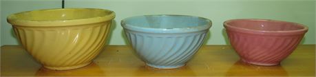 Vintage Watt Stoneware Mixing Bowls