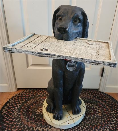 Dog Butler Statue