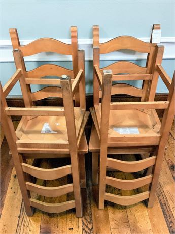 A.C. Furniture Company Natural Wood Finish Ladderback Dining Chairs (Set of 4)