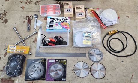 Tote Cleanout: Saw Blades, Hardware, Etc