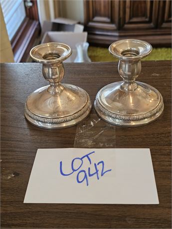 International Sterling Weighted Candle Holders
