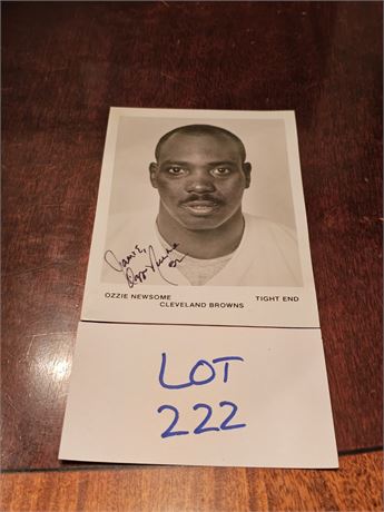Signed “Ozzie Newsome” Black & White Photo
