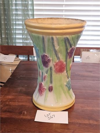 Vintage Iris Heavy Clay Umbrella Vase