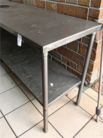 Stainless Steel Restaurant Prep Table W/Bottom Storage Shelf