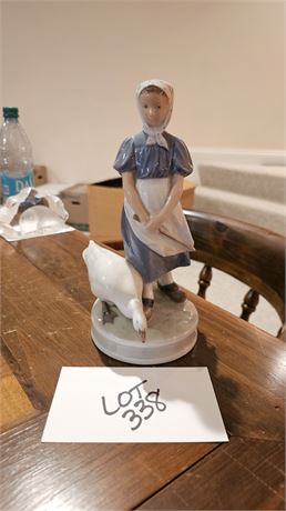 Royal Copenhagen " Goose Lady " Figurine