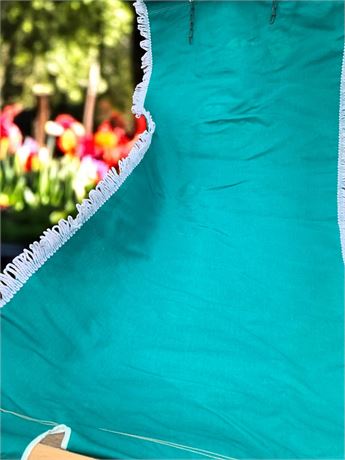 Turquoise Nylon/Wood Free Hanging Leisure Hammock With Clips