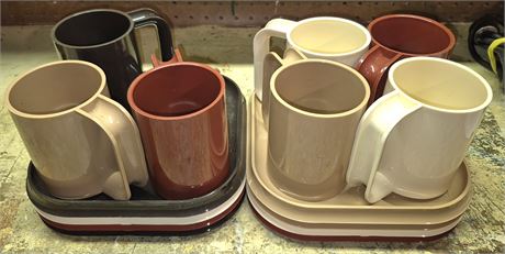 Mid Century Cups & Trays