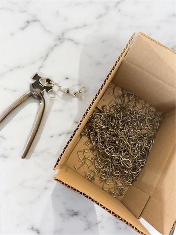Metal Upholstery Hooks & End-Cutting Pliers Lot