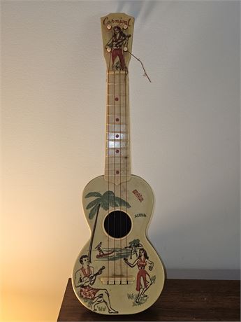 Carnival Plastic Ukulele Hawaiian Toy 1970's Era