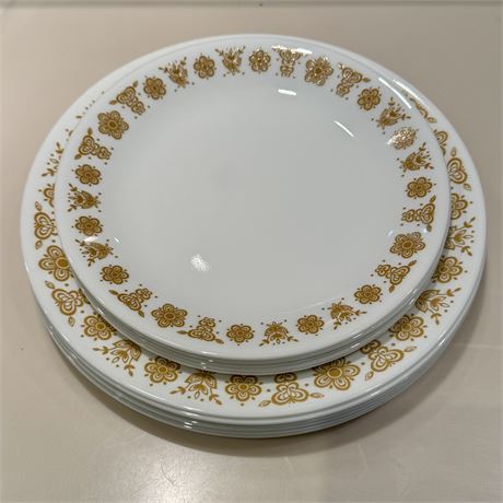 Corelle by Corning Butterfly Gold Plates (6) and Salad Plates (5)