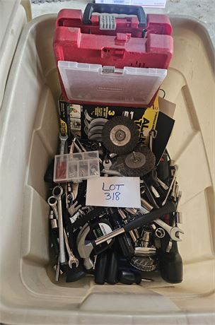 Tote Of Misc Tools- Sockets, Hand Tools & More