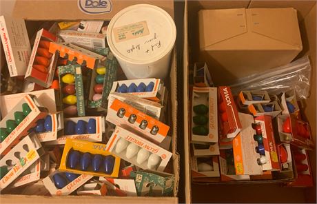 Vintage Christmas C-7 Size Light Bulbs Lot